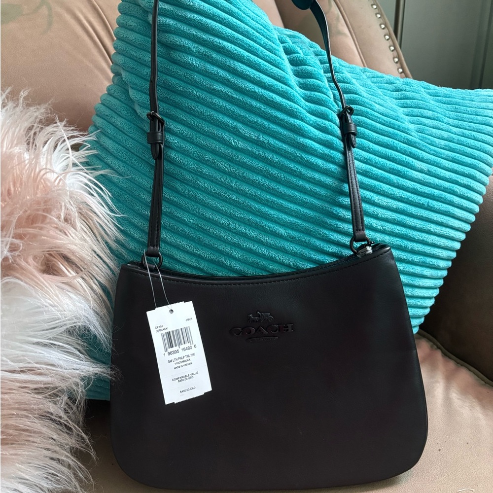 Coach Black Leather Shoulder Bag